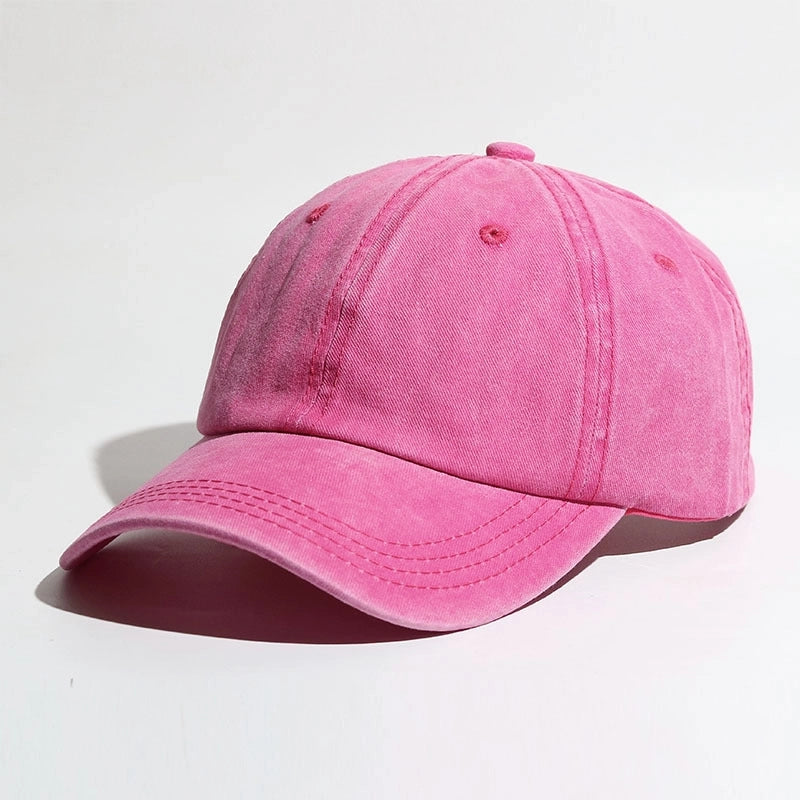 Baseball Cap Wash Cotton Curved Eaves Outdoor Sports Ladies Peaked Cap Ponytail Braid Cap Summer Sunscreen Hat