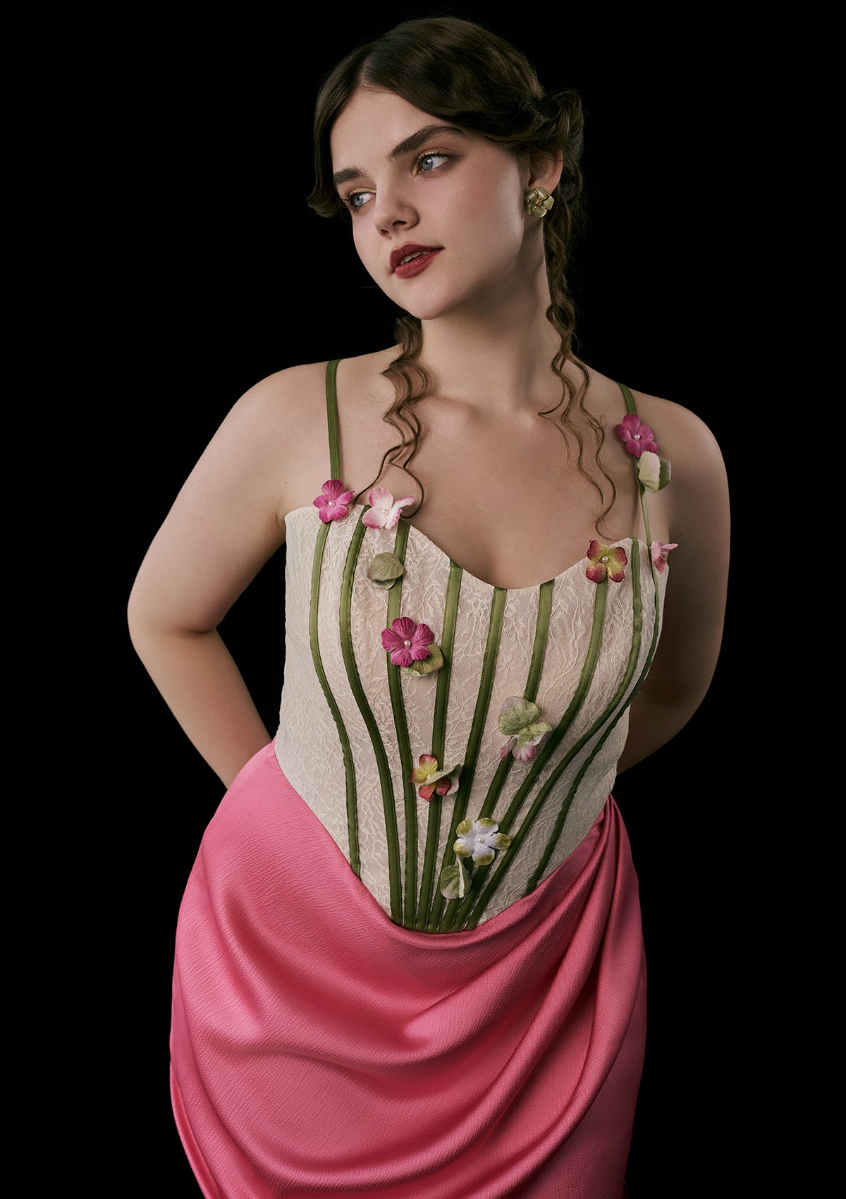 Curve & Plus Flower Vine Phantom Corset Dress