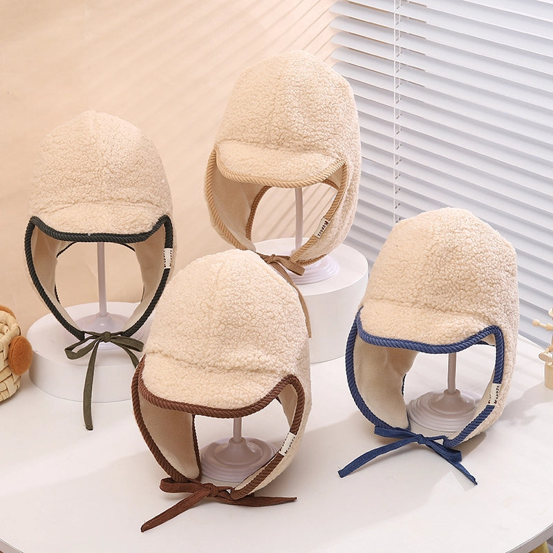 Children Unisex Cute Minimalist Color Block Trapper Hat