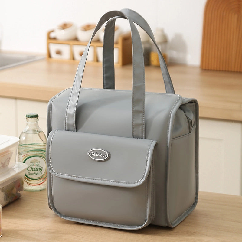 High-end Simple Wind Insulation Bag Cloud Insulation Bag Portable Folding Lunch Box Bag High-grade Lunch Box Storage Bag