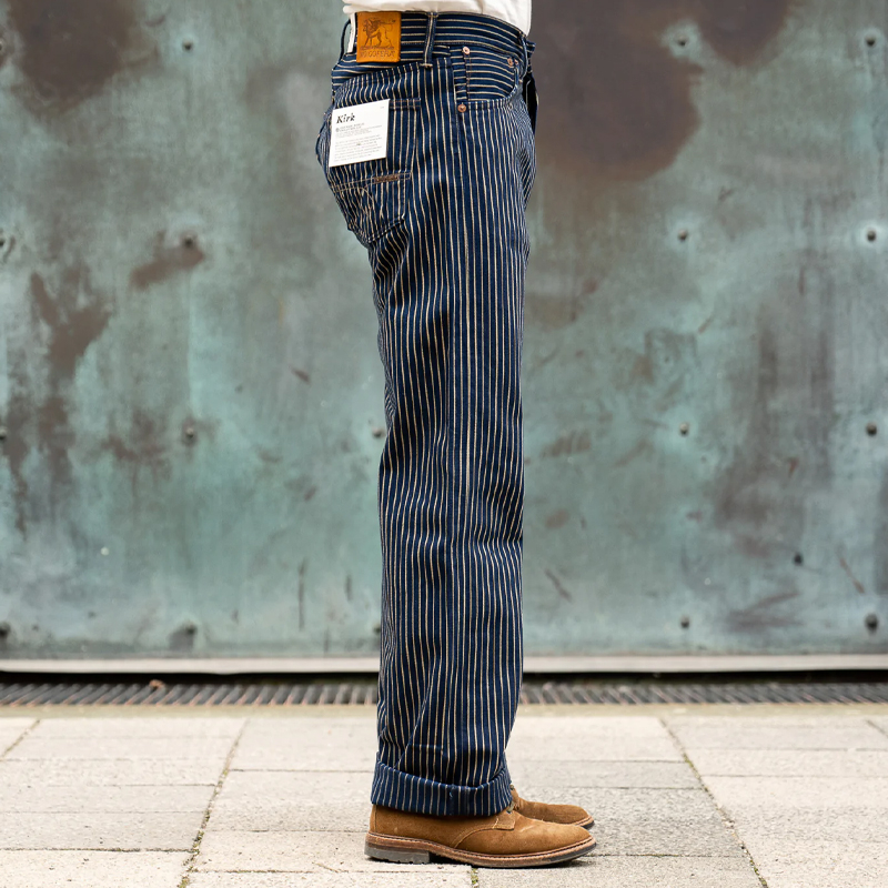 12oz Single Stripe Classic Straight Rinse Kirk Trousers