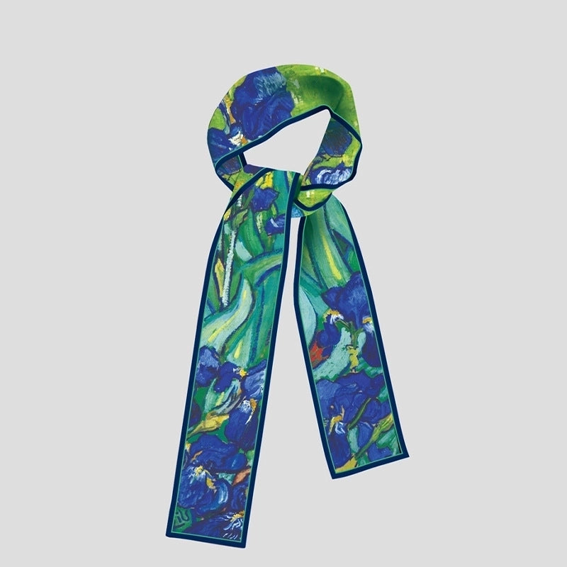 Women's Artistic Oil Painting Polyester Silk Scarf