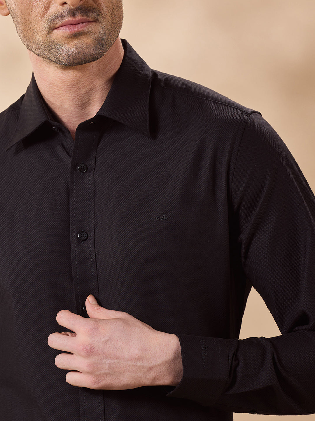 Men Black Formal Shirt (FELIX)