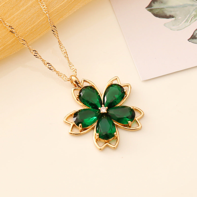 Fashion Flower Copper Electroplating Necklaces