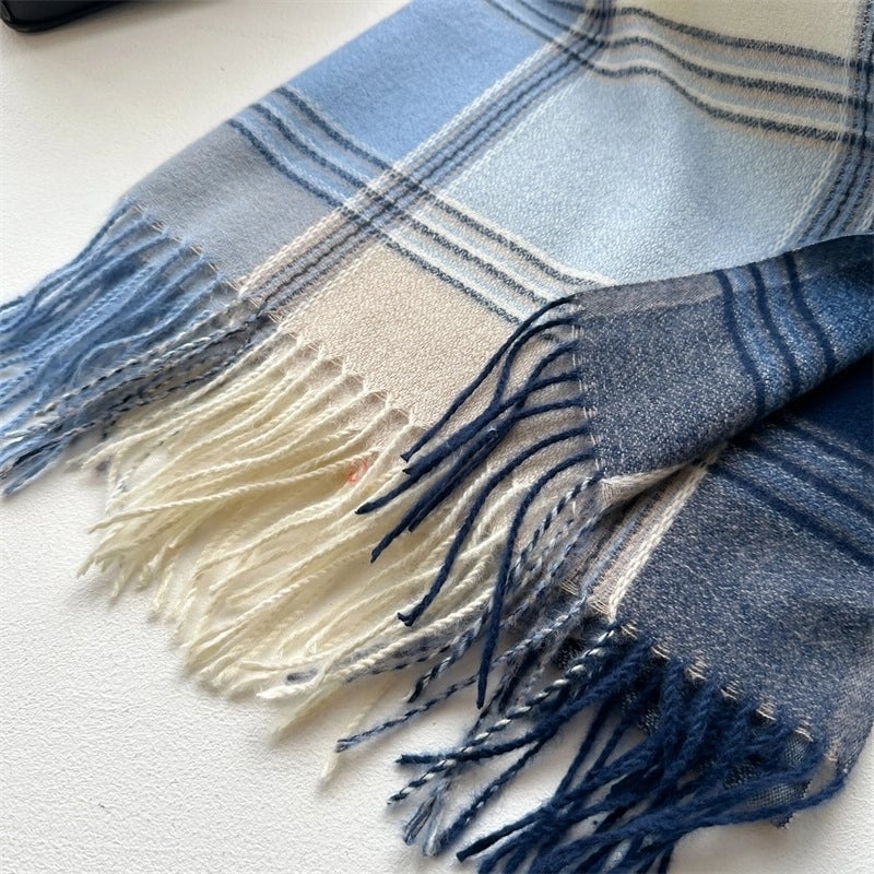 Women's Business Classic Style Color Block Imitation Cashmere Scarf