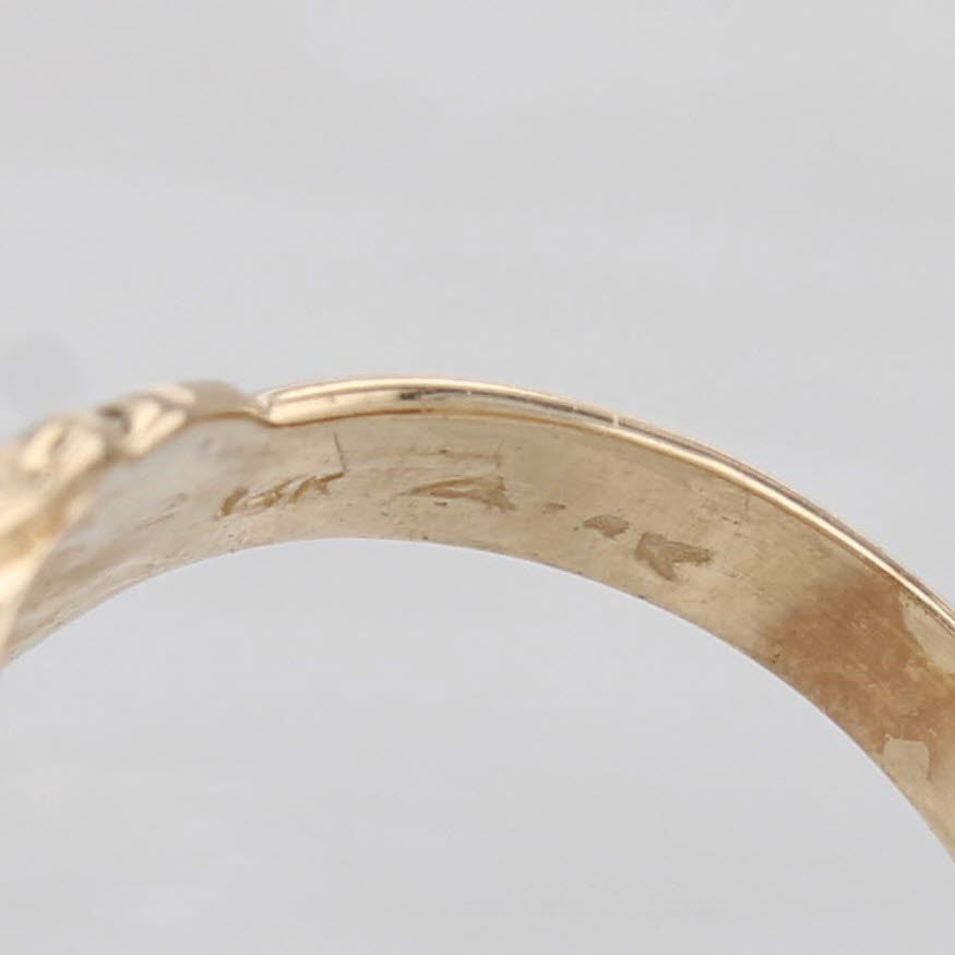 Opal Cluster Diamond Ring 14k Yellow Gold Size 5.5 Cocktail
