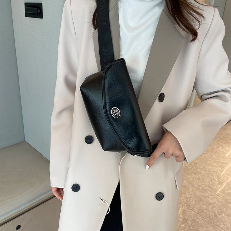 Women's Streetwear Solid Color Pu Leather Waist Bags