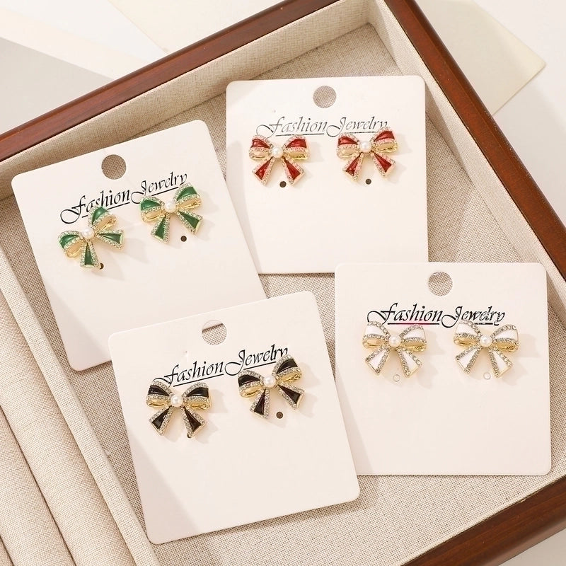 1 Pair Casual Sweet Minimalist Bow Knot Alloy Ear Studs