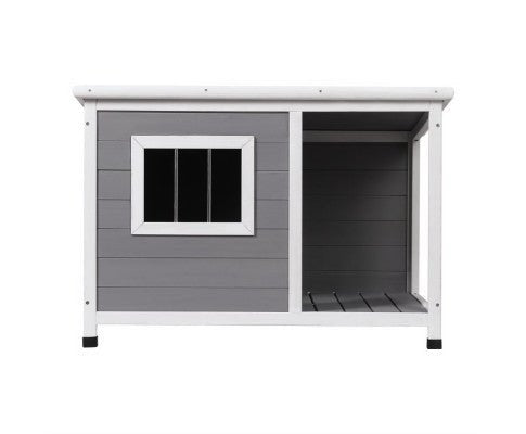 Large Indoor Outdoor Dog Kennel House - Grey