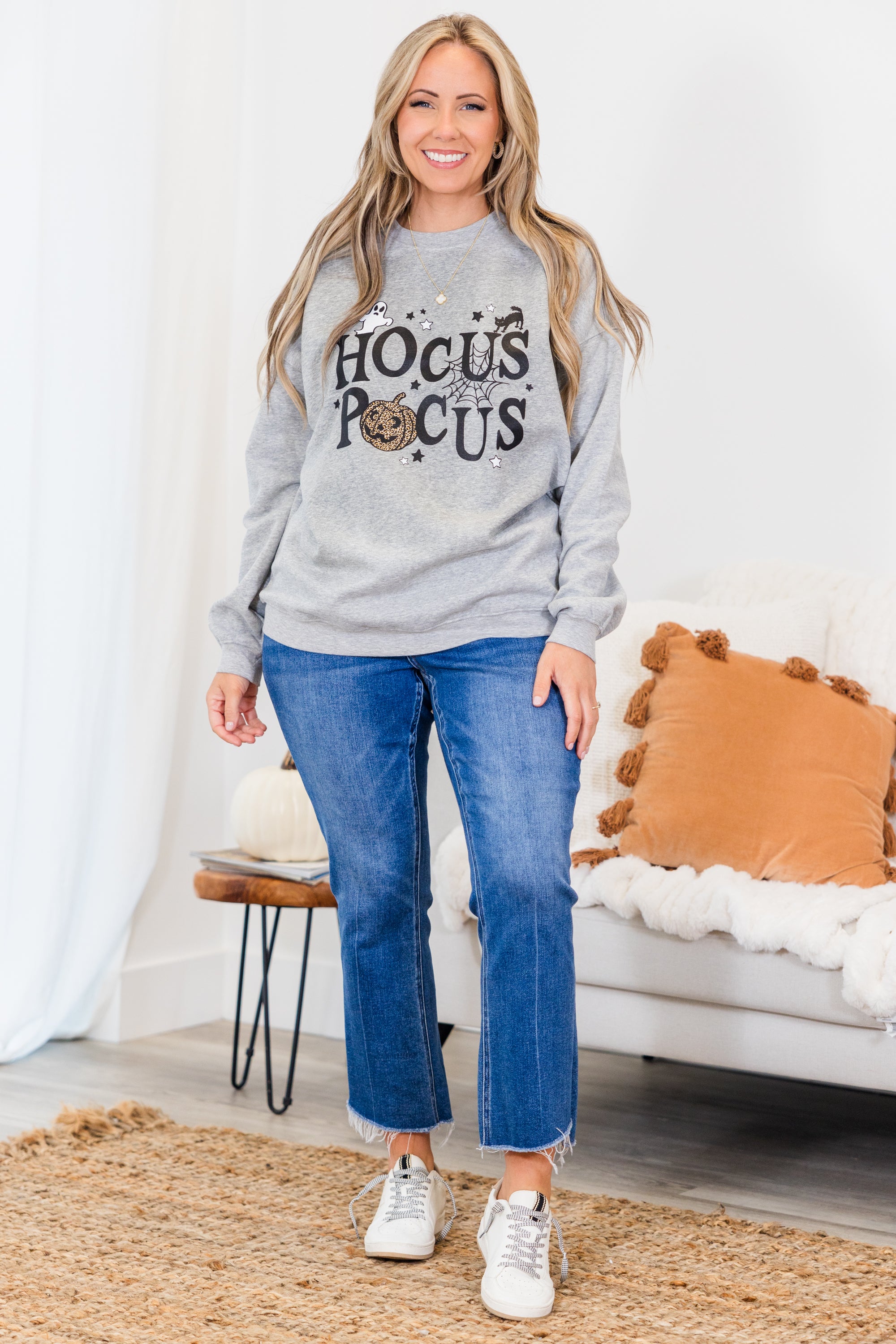 Hocus Pocus Pullover. Heather Gray