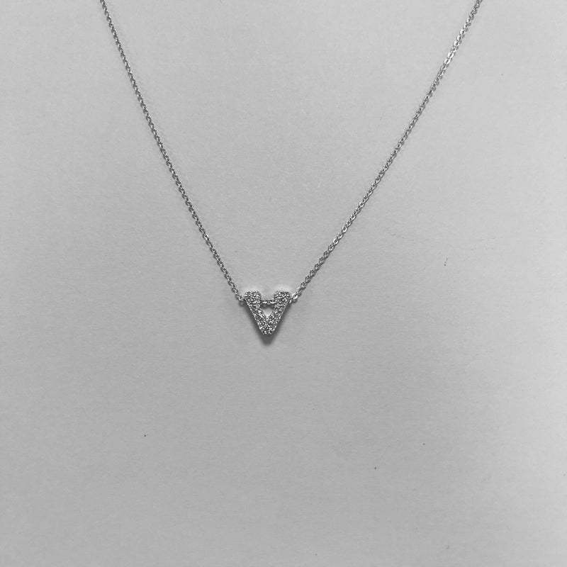 Minimalist Letter Copper Zircon Necklace In Bulk