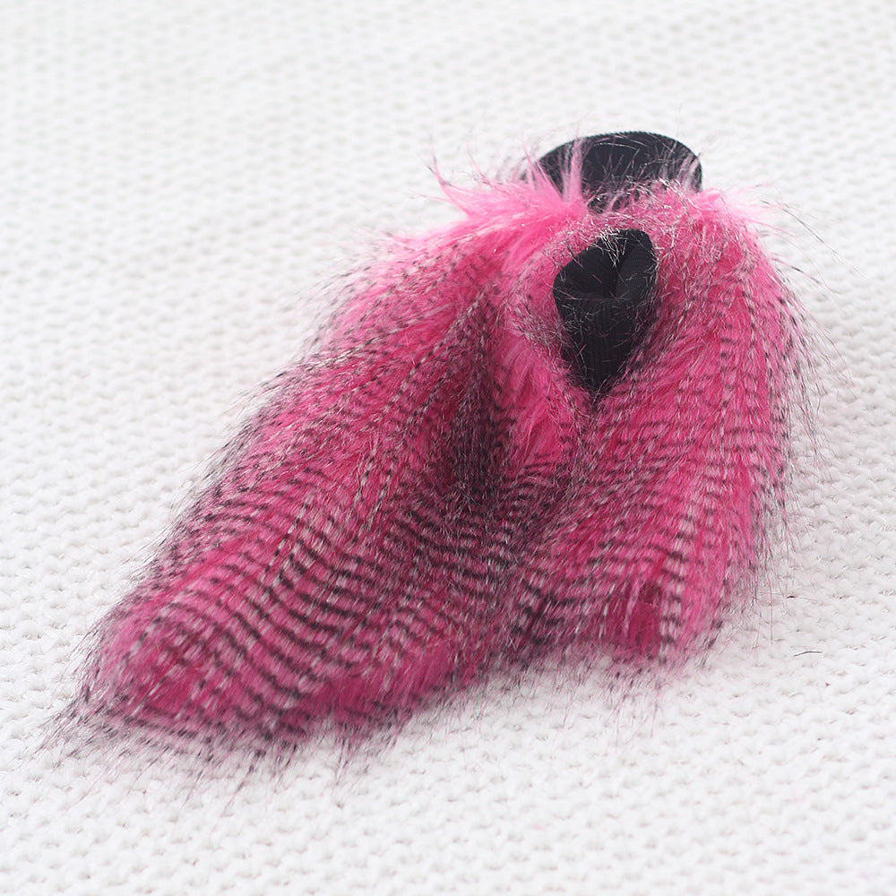 Faux Fur Multicolor Dog Cat Sweater