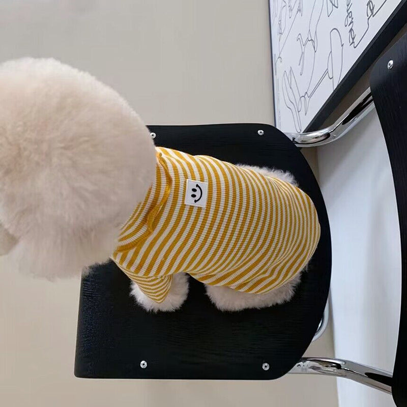 Smile Face Striped Two Legs Dog Clothes