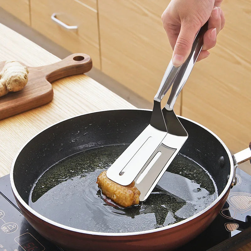 Stainless steel spatula clip