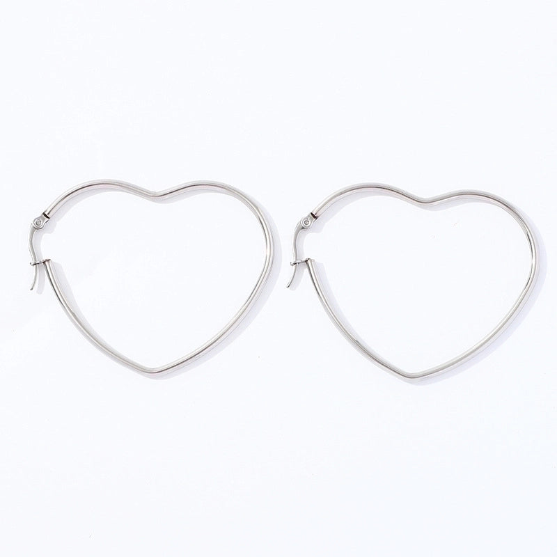1 Pair Fashion Star Heart Shape Butterfly Plating Hollow Out 201 Stainless Steel 18K Gold Plated Earrings