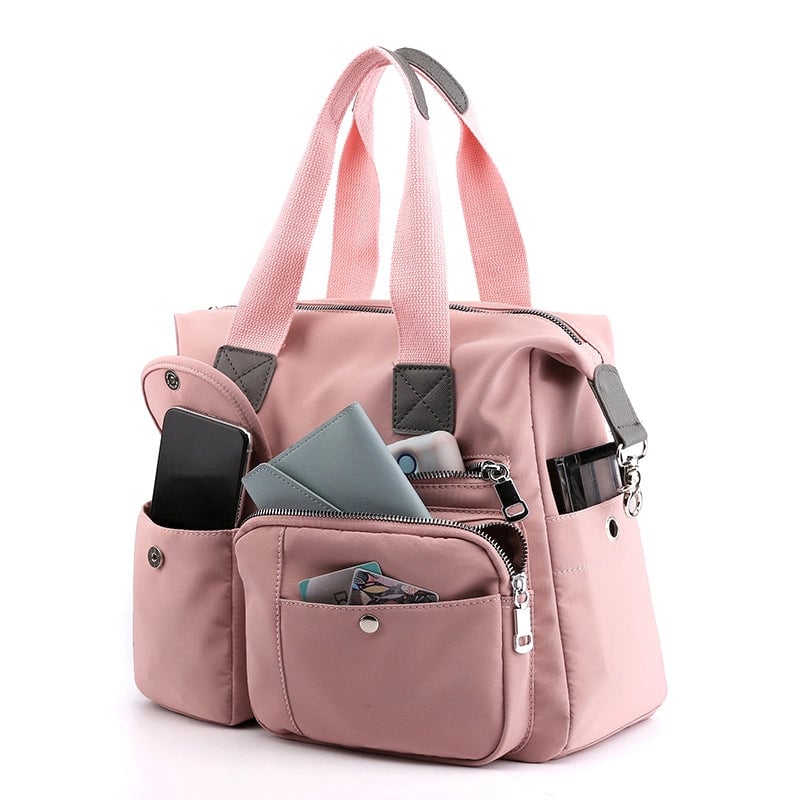 Women's Medium All Seasons Nylon Solid Color Basic Classic Style Square Zipper Shoulder Bag Handbag