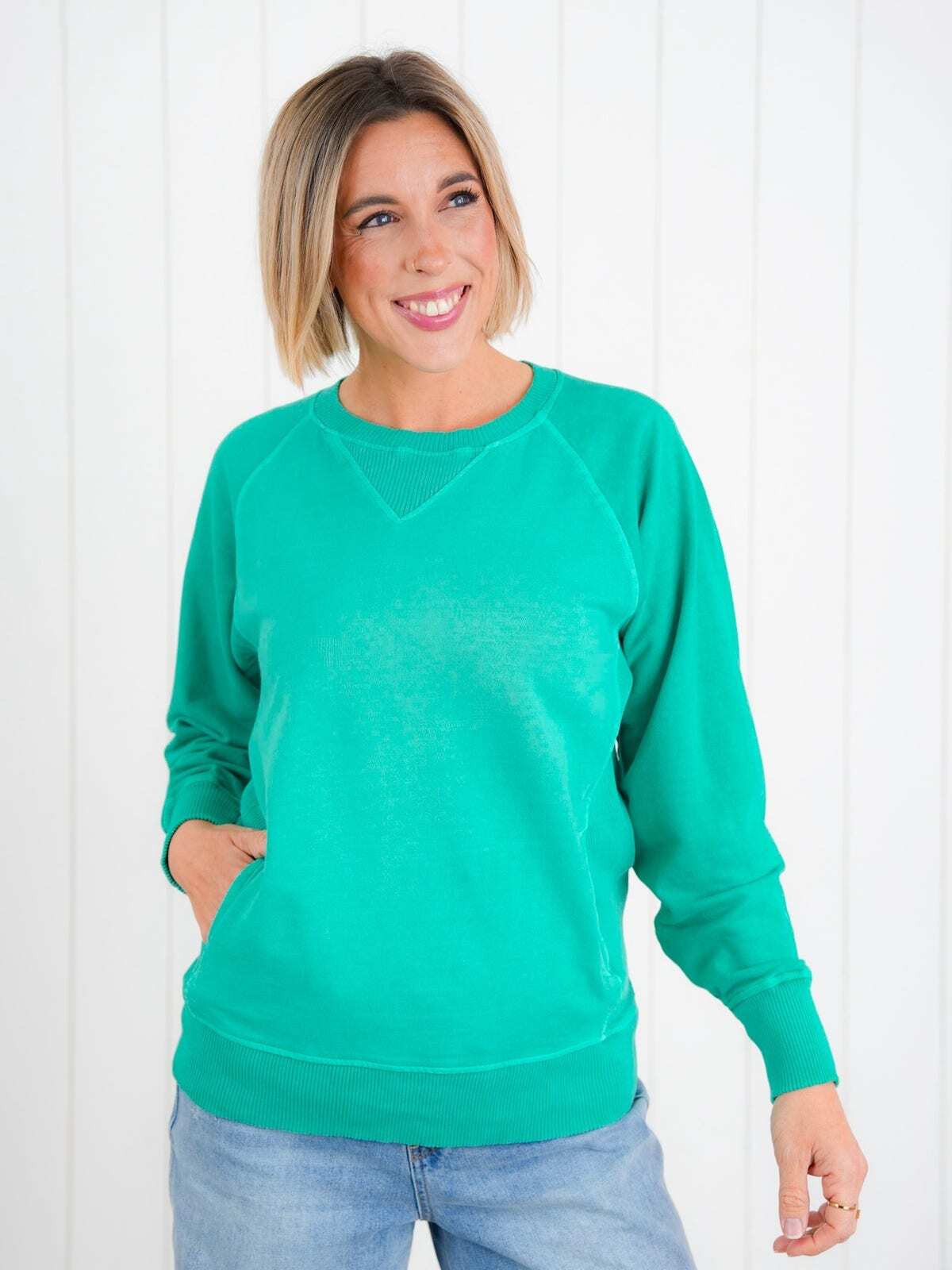 FINAL SALE⚡8 Packs for $24.95⚡ - Door Buster! Zenana Pigment Dyed French Terry Pullover w/ Pockets (Multiple Colors)