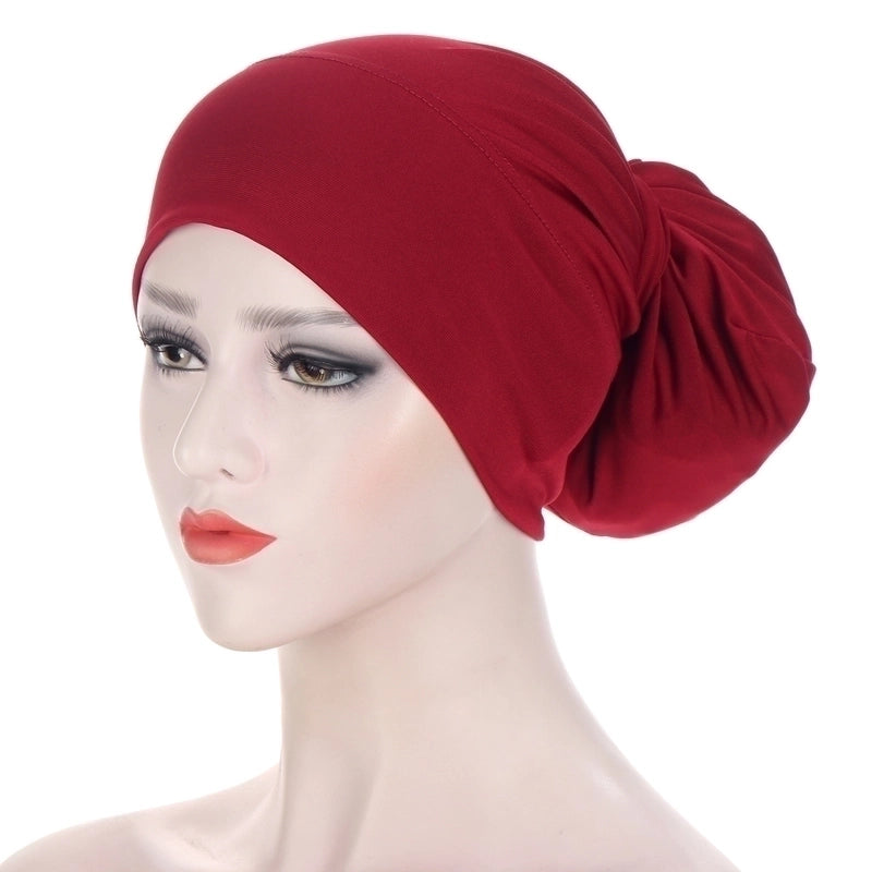 Women's Minimalist Solid Color Eaveless Beanie Hat