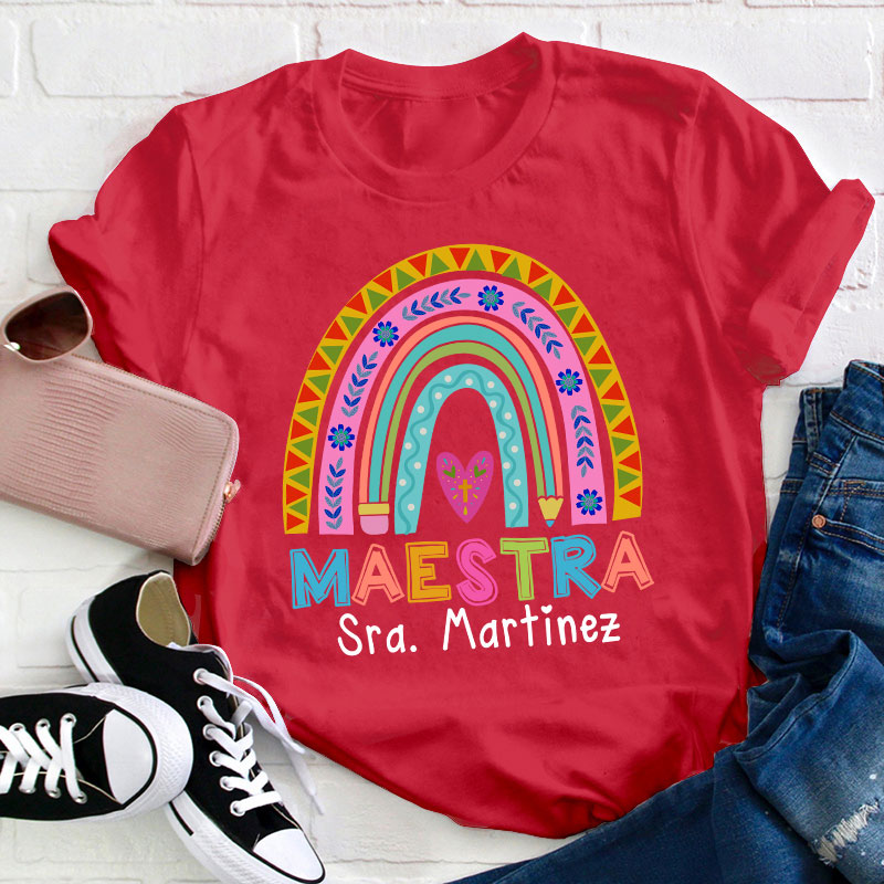 Personalized Maestra Spanish Teacher T-Shirt