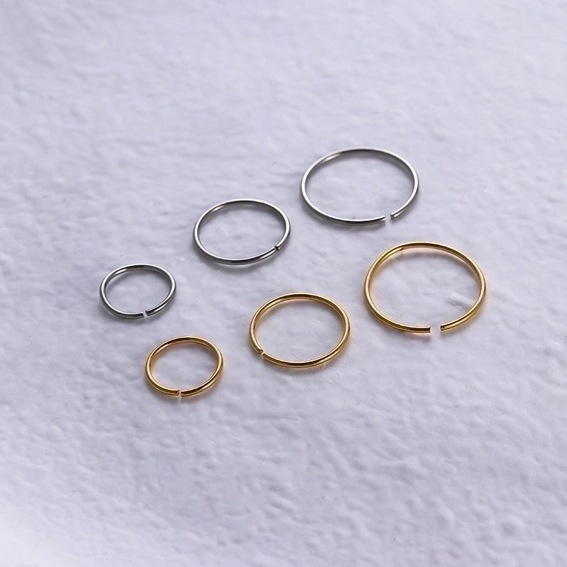 1 Piece Lip Rings Minimalist Geometric Pure Titanium Plating