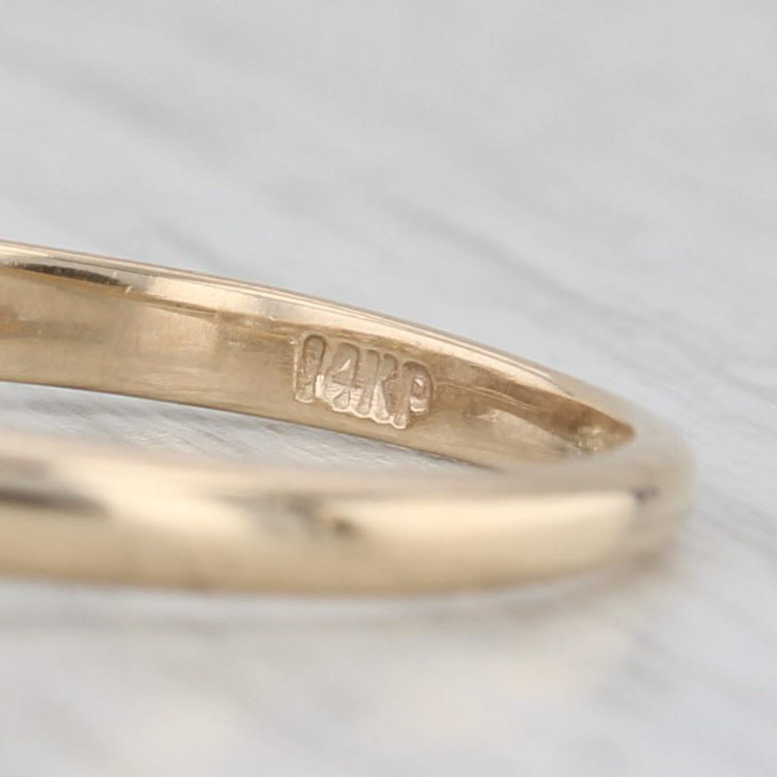 0.85ctw Diamond Wedding Band 14k Yellow Gold Size 8 Stackable Anniversary Ring