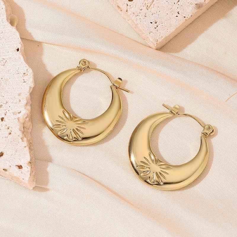 1 Pair 5 Pairs Minimalist Classic Style Solid Color Asymmetrical 304 Stainless Steel 18K Gold Plated Earrings