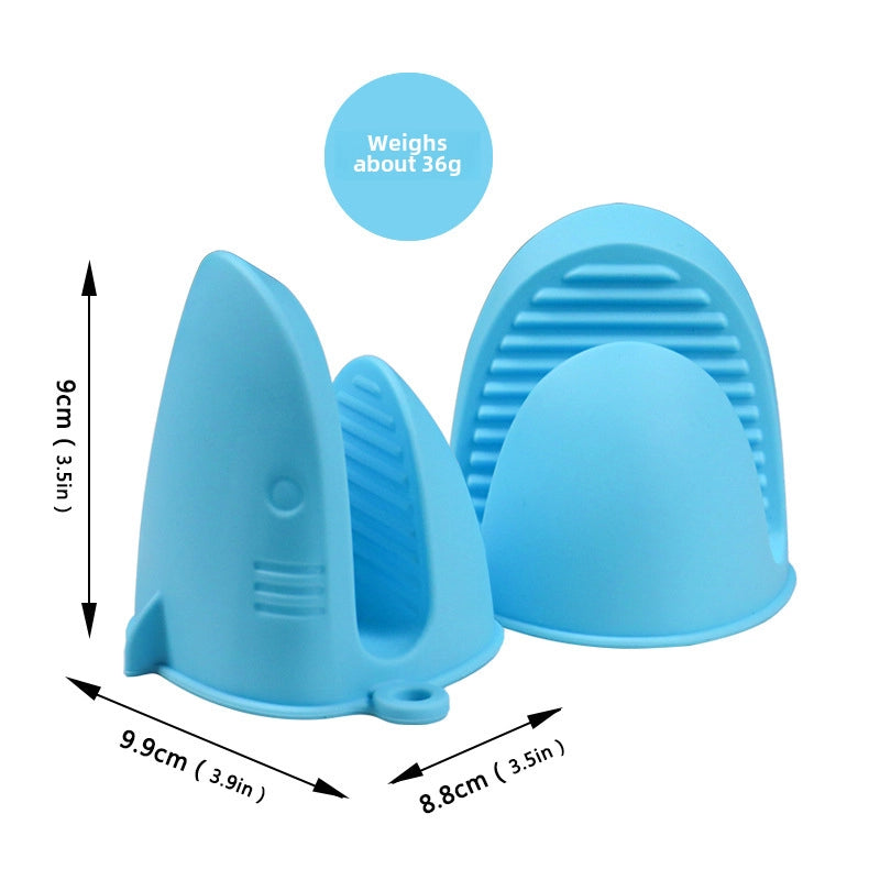 New High Temperature Resistant Shark Silicone Anti-scald Clip Oven Microwave Oven Heat Insulation Clip Bowl Clip Universal Clip Plate Artifact