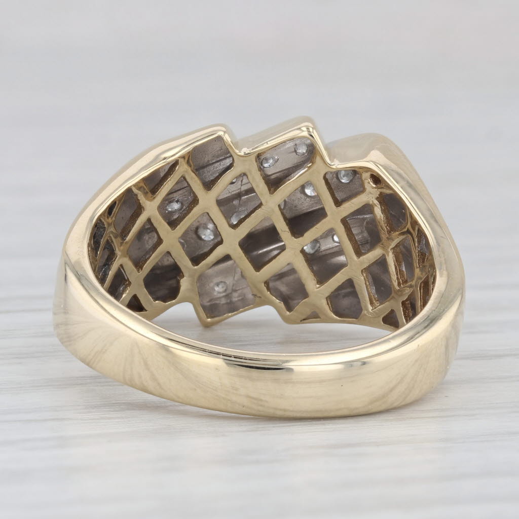 0.45ctw Diamond Men's Ring 10k Yellow Gold Size 10.75