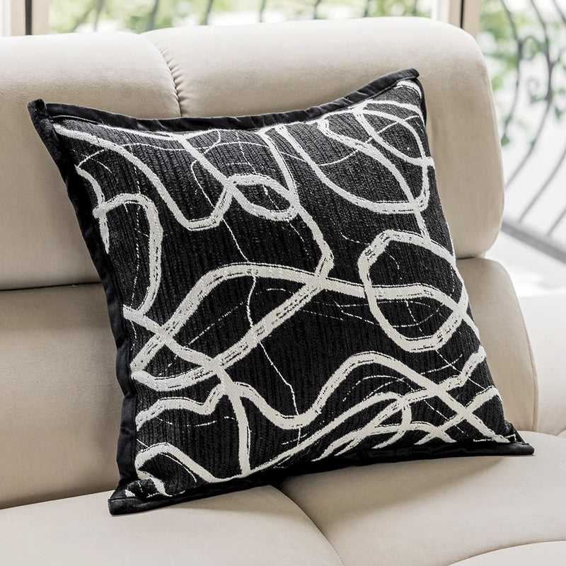 Italian-style Light Luxury Sofa Pillowcase  Model Room Soft Bedside Cushion Pillowcase Bed Lumbar Support