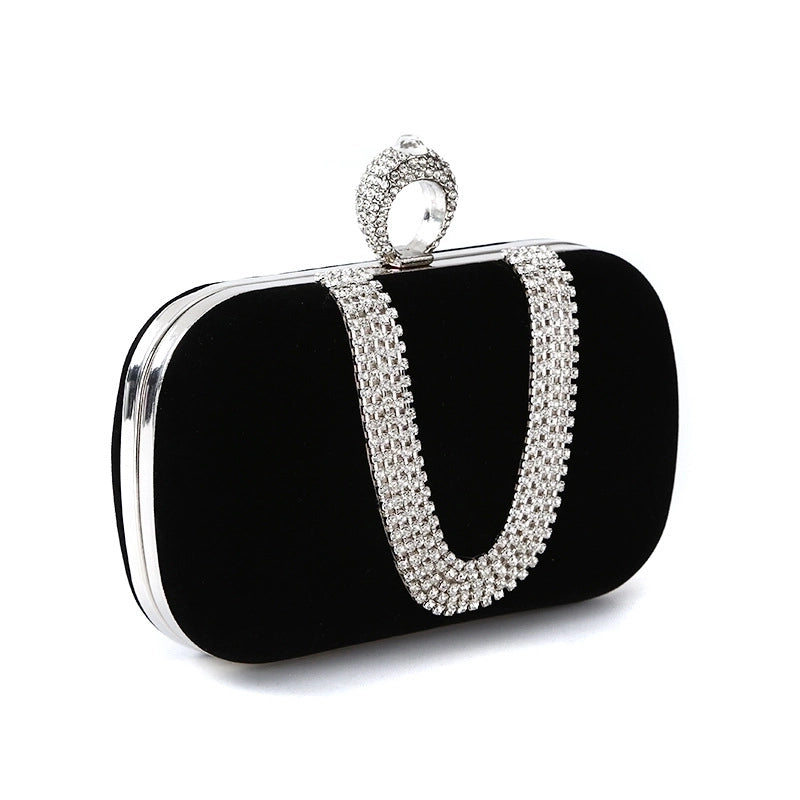 Purple Black Bright Red Solid Color Square Evening Bags