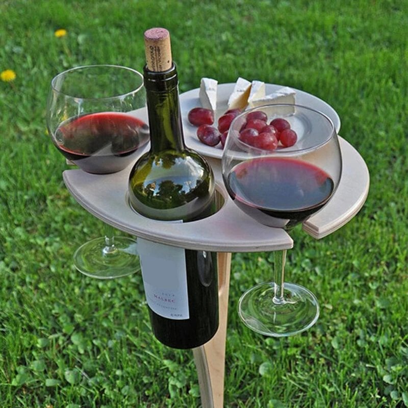 🔥OUTDOOR PORTABLE WINE TABLE