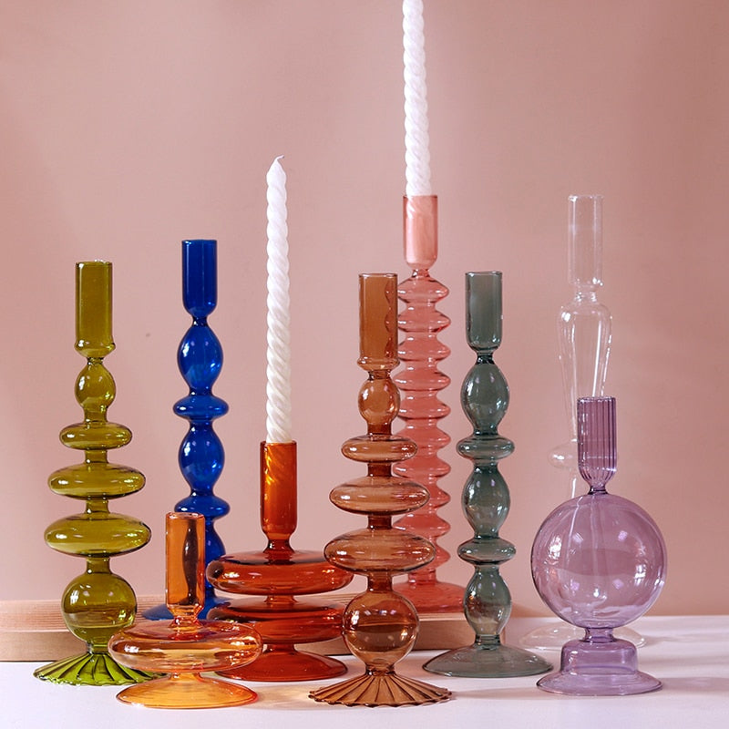 Glass Candle Holders