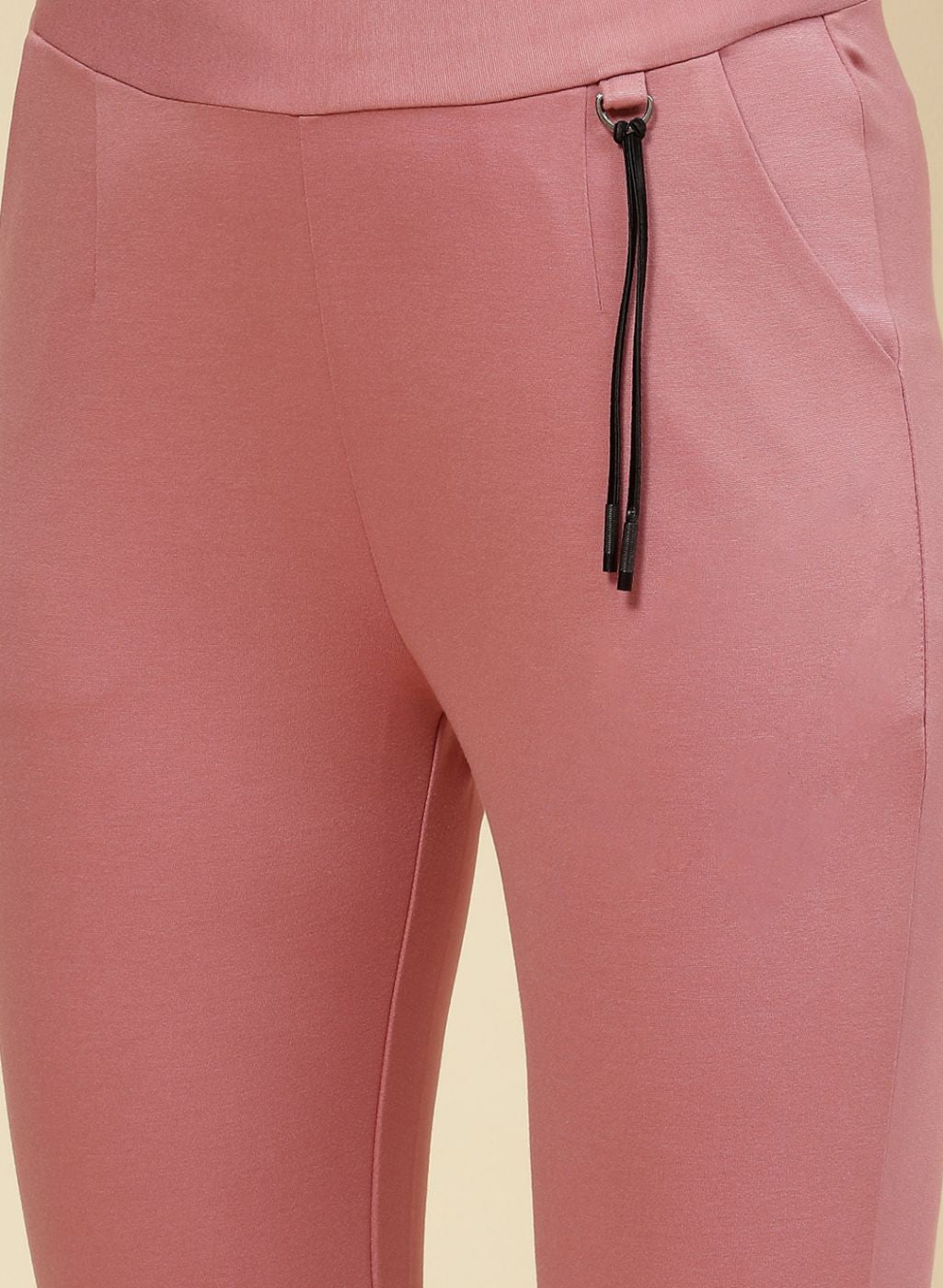 Women Pink Plain Jegging