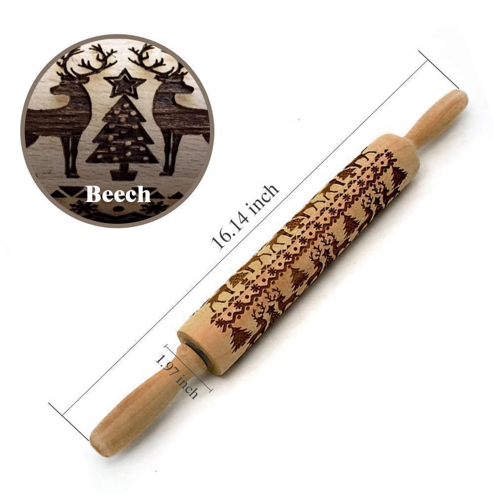 Christmas Embossing Rolling Pin