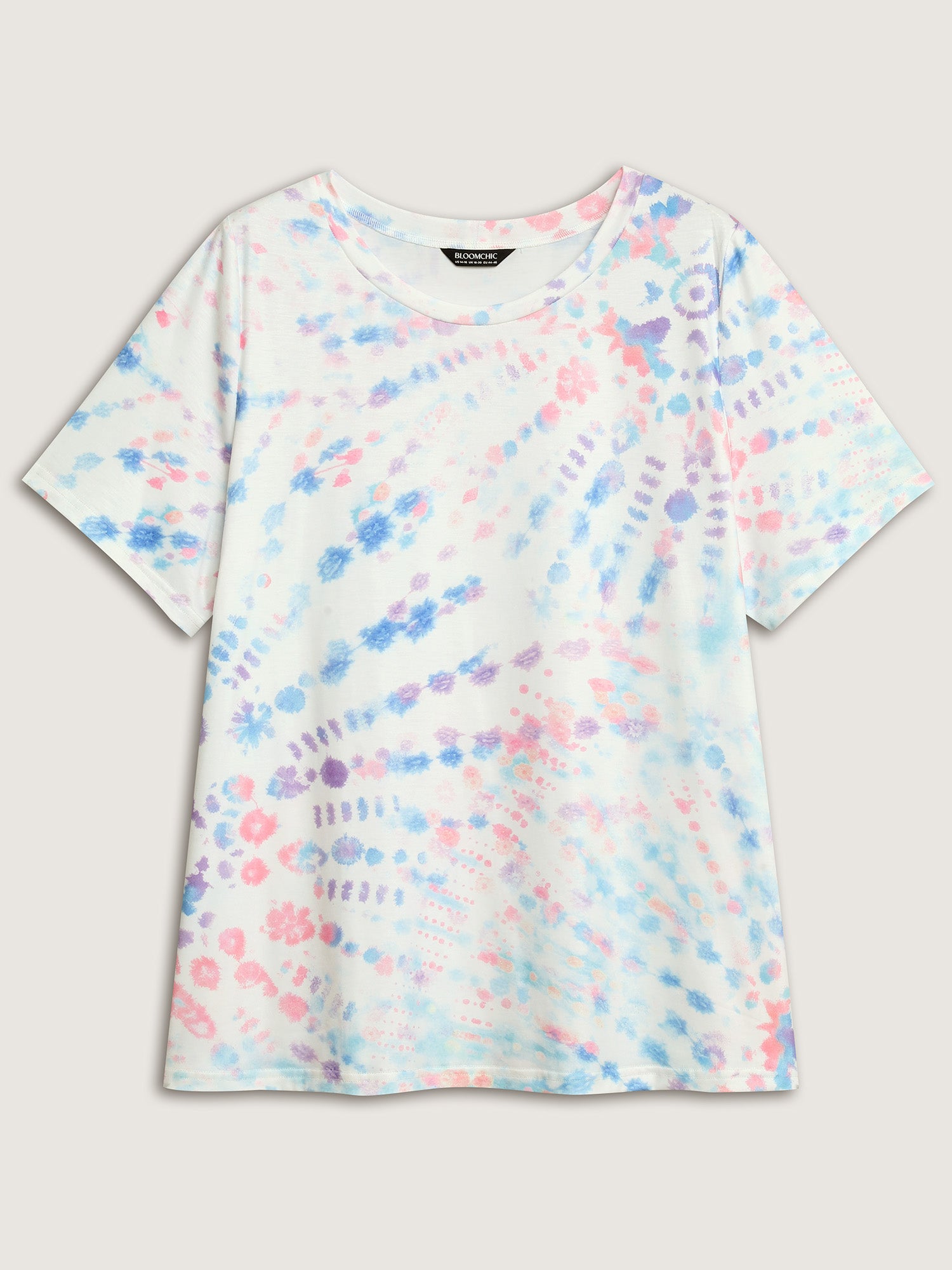 Tie-Dye Ombre Round Neck T-Shirt