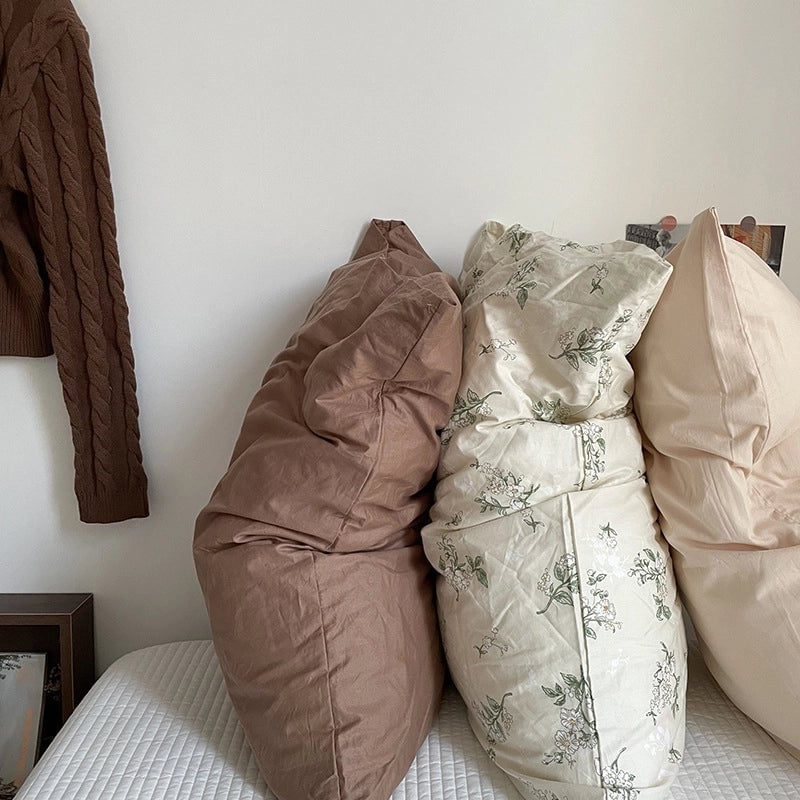Casual Lattice Solid Color Cotton Pillow Cases Couch & Sofa Decor