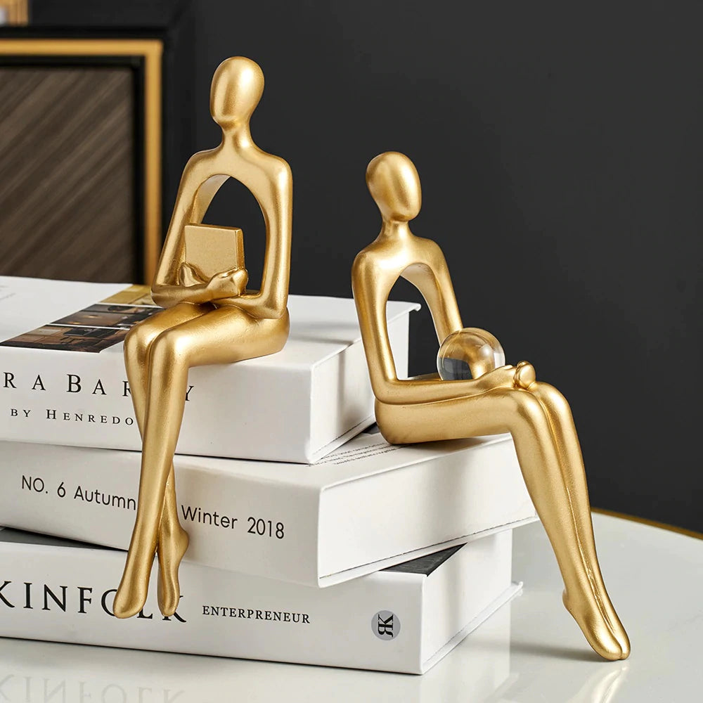 Abstract Bookshelf Decor Figurines