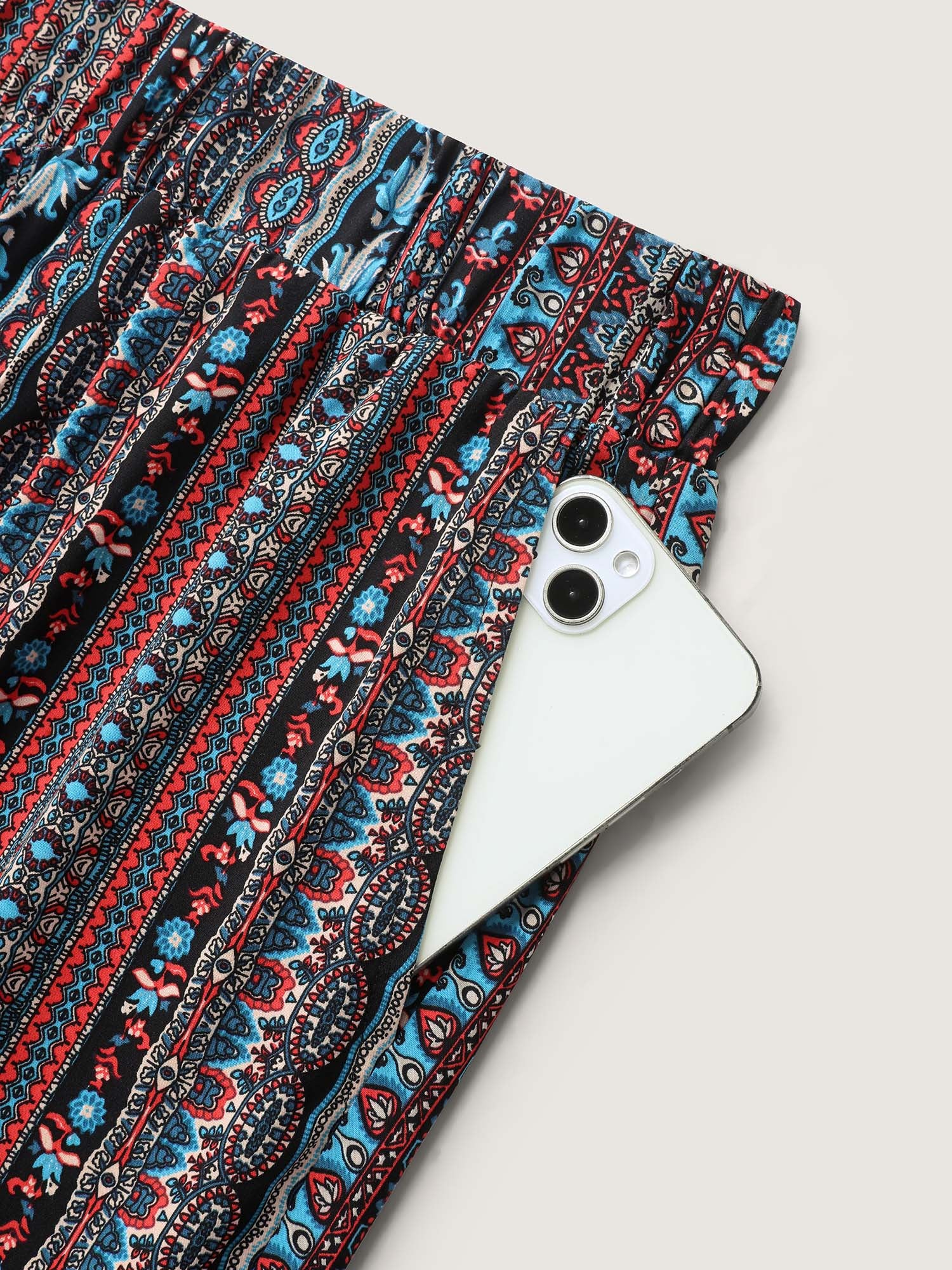 Boho Stripes Stretchy Waist Pants