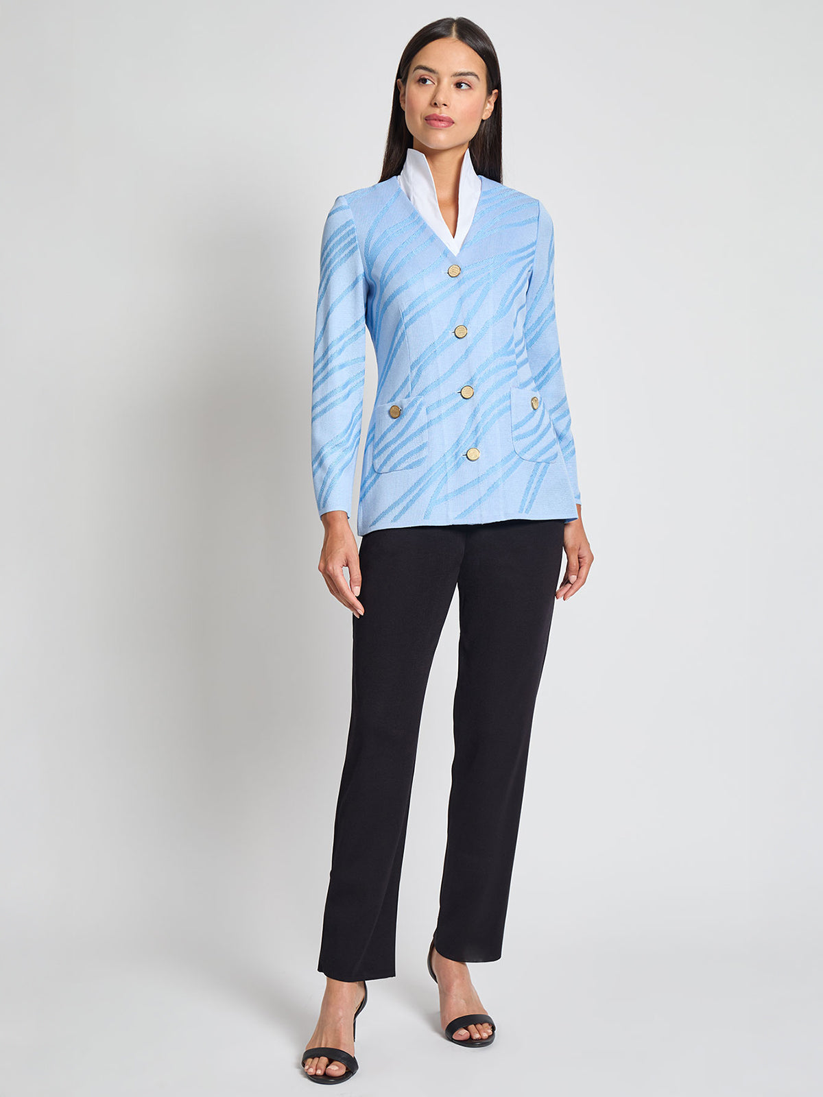 Heritage Tonal Abstract Knit Jacket - Vanity Fit