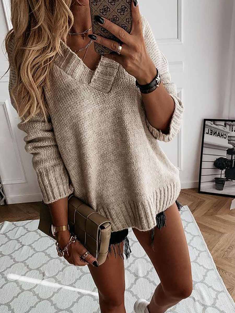 Excited for This V-neck Sweater