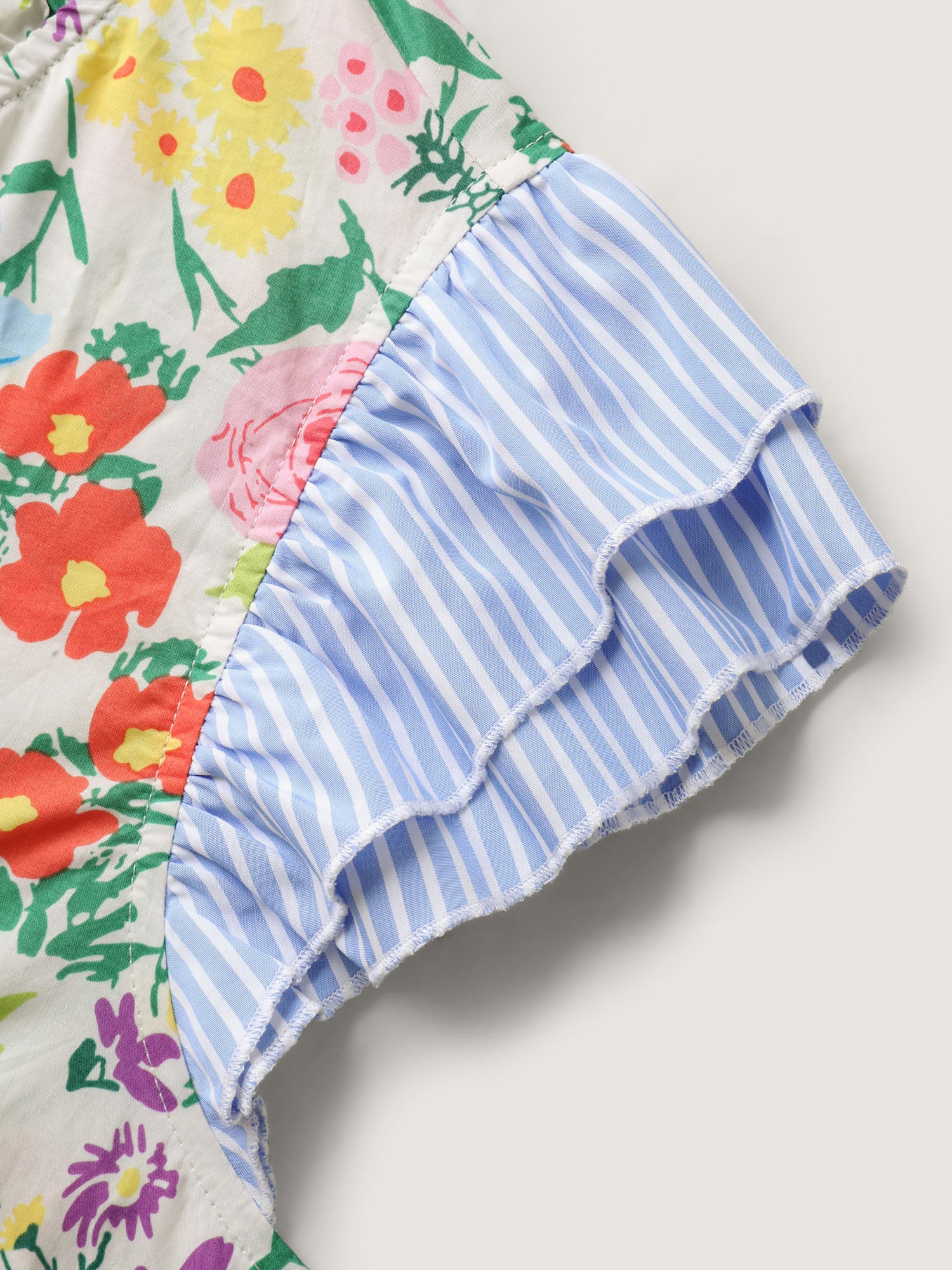 Pure Cotton Floral Turtleneck Blouse