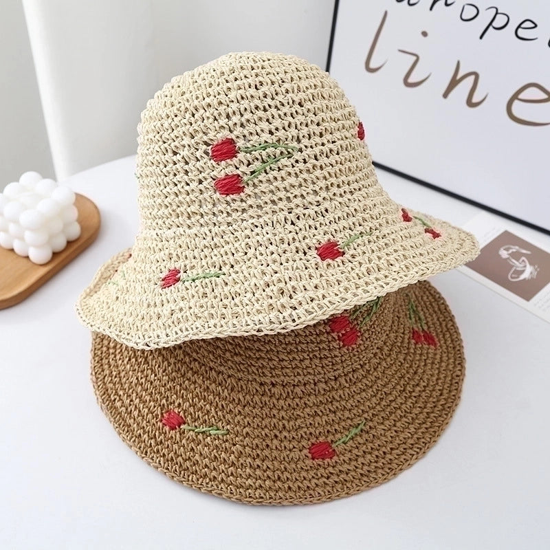 Women's Lady Cherry Big Eaves Bucket Hat