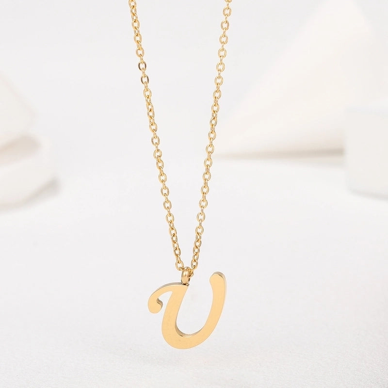 Minimalist Letter 201 Stainless Steel 18K Gold Plated Plating