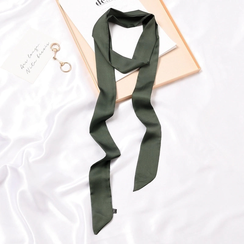 Women's Fashion Solid Color Satin Silk Scarves