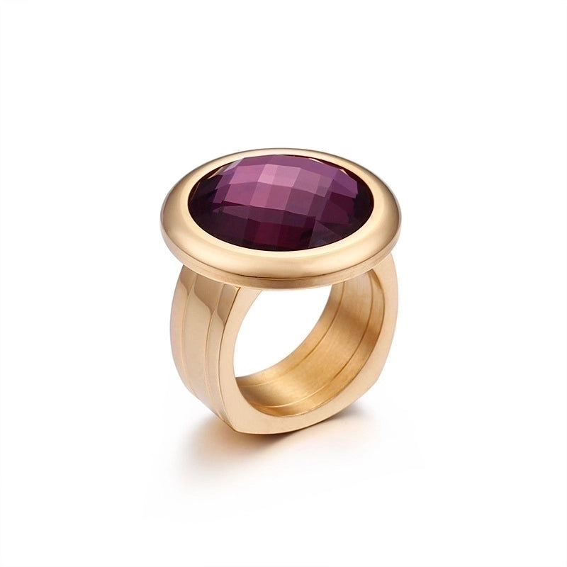 Titanium Steel 18K Gold Plated Fashion Plating Geometric No Inlaid