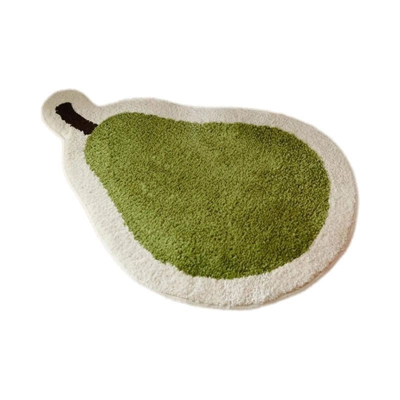 Cute Pear Imitation Cashmere Polyester Carpet Bathing