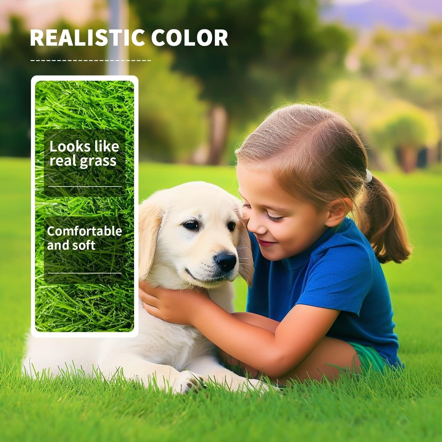 Premium Realistic Artificial Grass Rug Indoor Outdoor. Grass 30mm 2 meter square