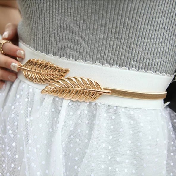 Fashion Women Style Metal Elastic Thin Belts (Random Design)