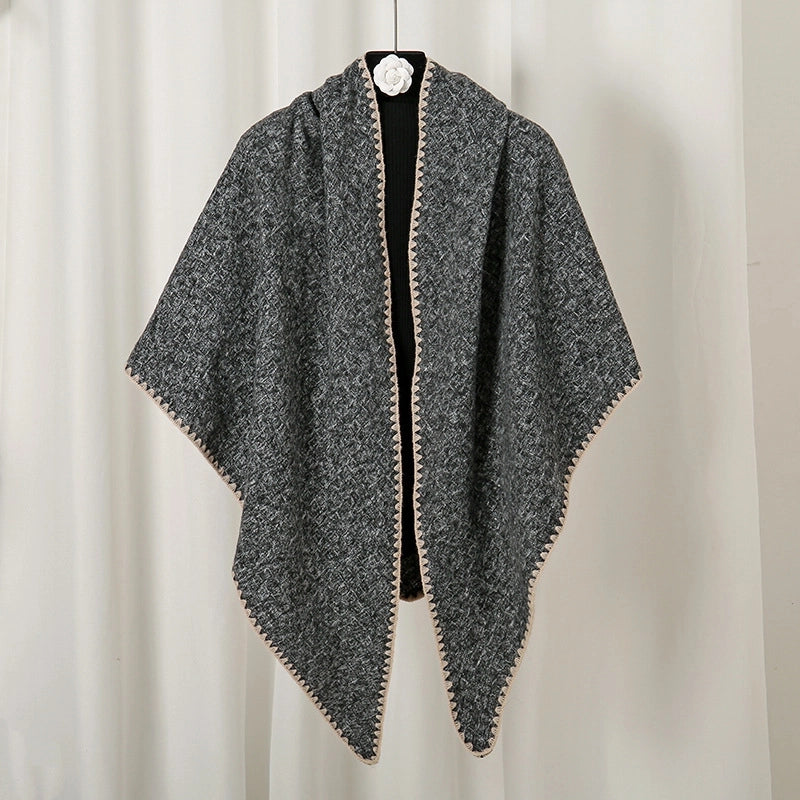 Women's Minimalist Classic Style Solid Color Imitation Cashmere Shawl