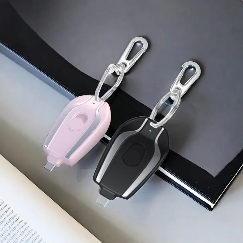 2000mAH Mini Keychain Power Bank Emergency Portable Charger Compatible with iPhone11 12 13 14 , Samsung, Xiaomi Small Power Bank